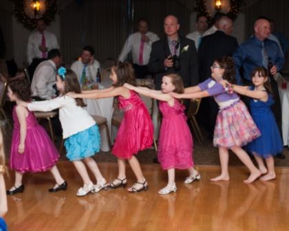 Girls Dancing at the Daddy Daughter Dance