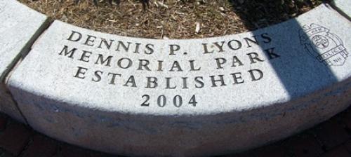 Dennis P. Lyons Memorial Park Established in 2004 Marker