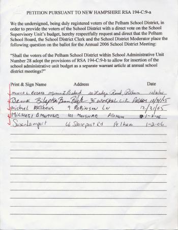 Petition Pursuant to New Hampshire RSA 194-C:9-b - Signatures Photo 5