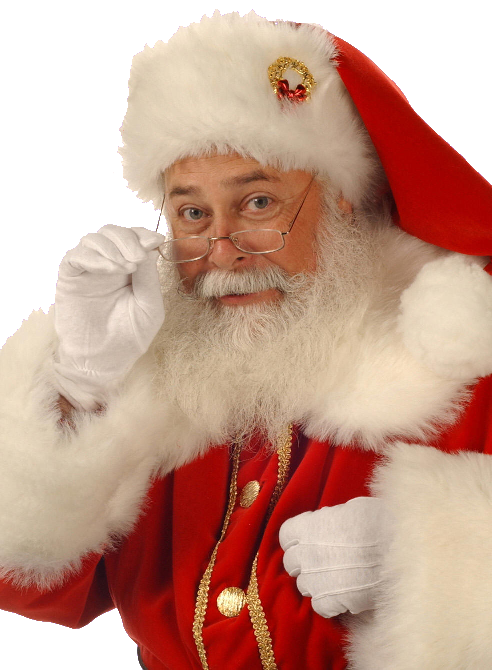 Santa Claus in red suite and hat