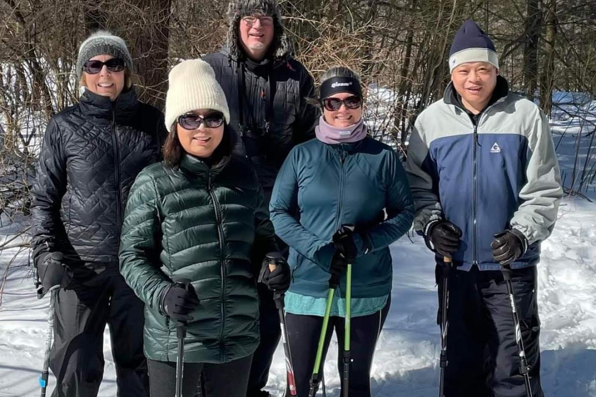 Snow Shoeing Winter of 2021.