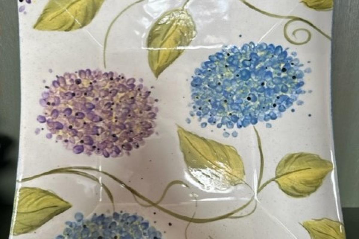 Time to Clay Hydrangea Plate 2023