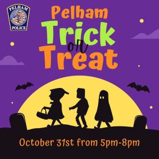 Pelham Trick or Treat 10-31-2022 at 5PM to 8PM